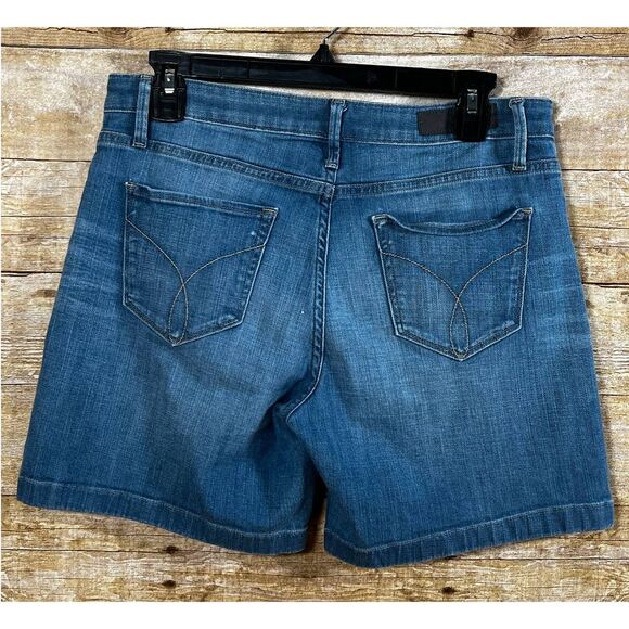 CALVIN KLEIN JEANS CLASSIC CASUAL EVERYDAY WEAR DENIM MIDI SHORTS SZ.6 - Picture 2 of 4
